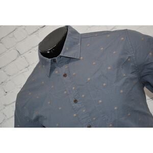 Katin Shirt Mens Size Large Blue Cotton Short Sleeve Front Pocket Button Down